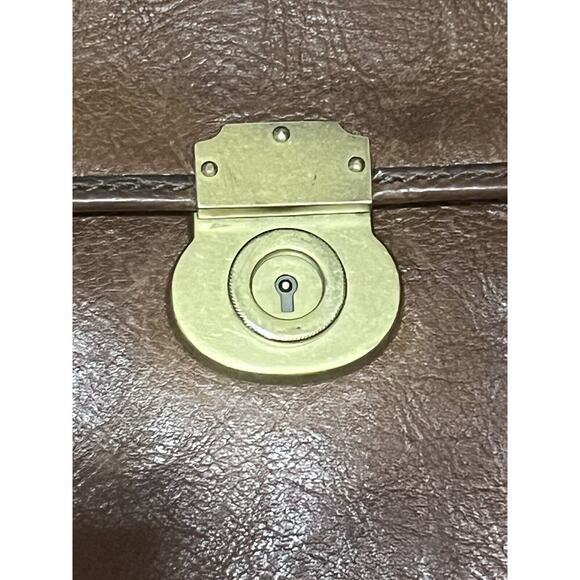 Real Leather Fossil Estate Portfolio Brief (Cognac) Briefcase/Attac - Picture 3 of 15